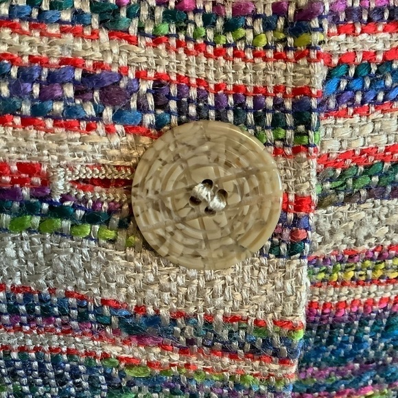 Missoni Linen Striped Colorful Jacket Sz-10 - Picture 4 of 7